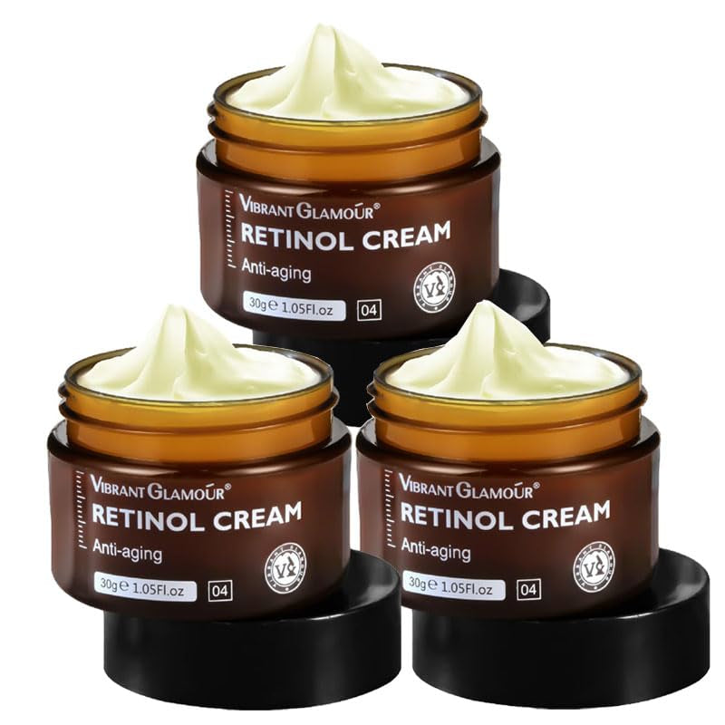 Retinol anti Aging Face Cream & Essence, Vibrant Glamour Aging, Vibrant Glamour Retinol Cream anti Aging, Vibrant Glamour Retinol Cream, Anti-Aging Firming Serum, (Cream), 3.0 Ounce (3 PCS)